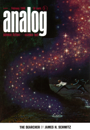 The Searcher - Analog, February 1966 - Kelly Freas for James H Schmitz